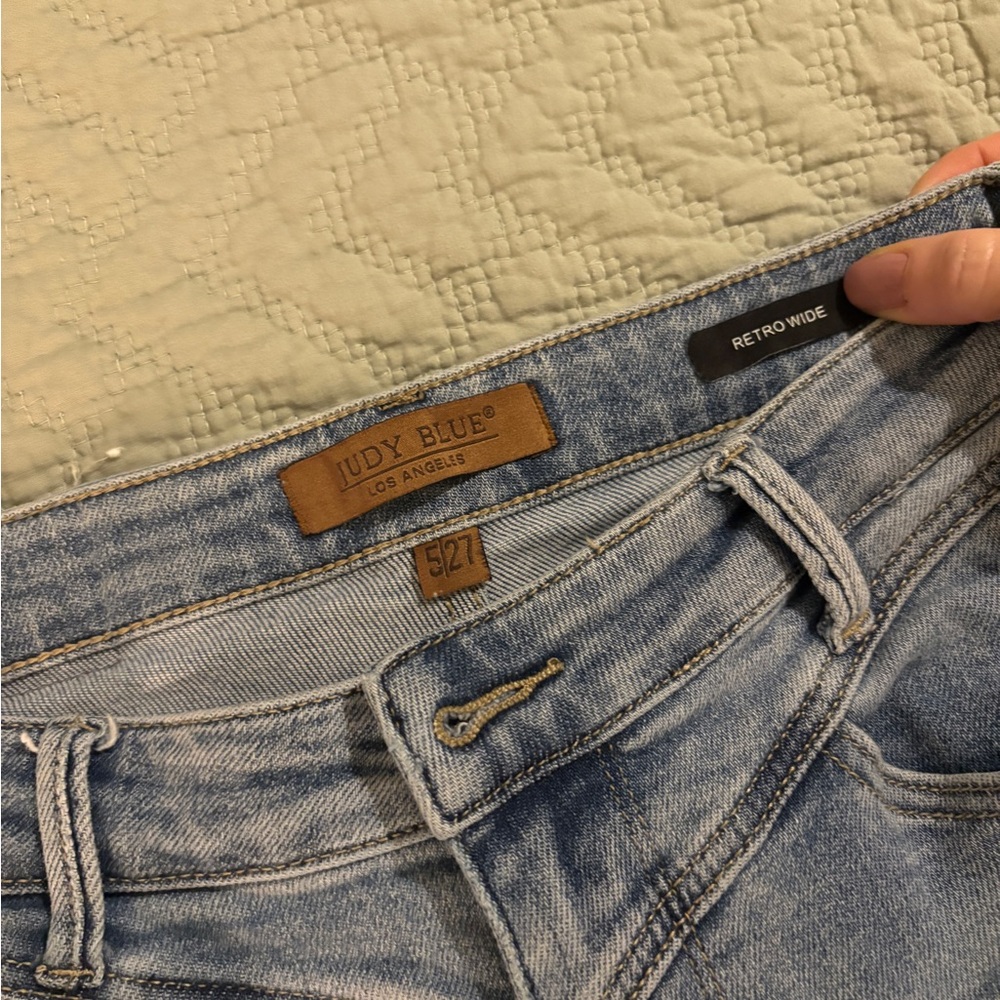 Judy Blue Retro Wide Light Denim Jeans